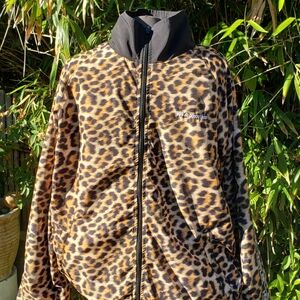 40s & Shorties Reversible Leopard Print Black Hustler Jacket Large
